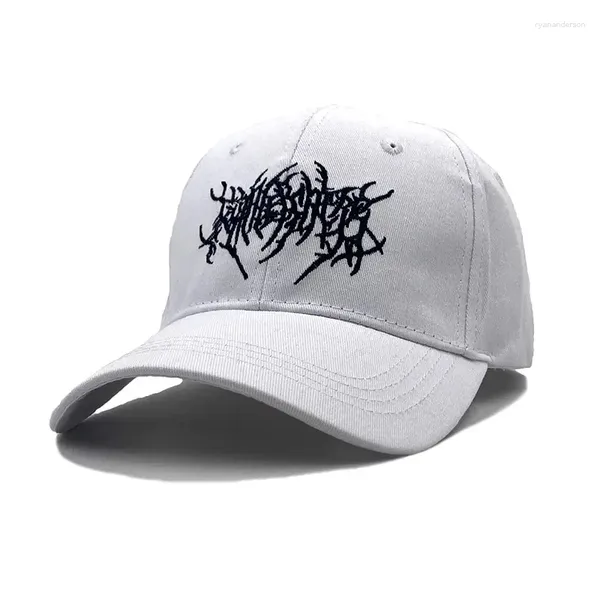 Gorras de pelota Gothic Street Punk Baseball Capas de algodón Bordado de algodón Al aire libre Hombres de deportes negros Mujeres Hip Hop Hat Hats