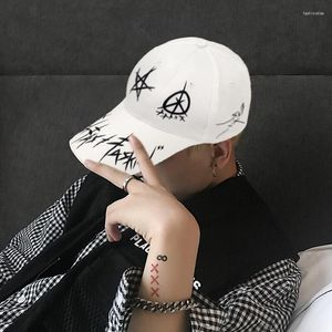 Casquettes de baseball Graffiti Baseball Noir Et Blanc Lettre Hommes Femmes Hip Hop Cap Mode Soleil Chapeau Casual Boucle Chapeaux Snapback