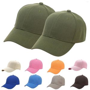 Ball Caps Green Baseball Hat Casual Summer Outdoors 2pc Couleur Solid Women's Cap Sports Racks for Wall