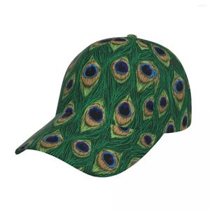 Casquettes de baseball Plumes de paon vert Casquette de baseball Merch Vintage Snapback Style unisexe en plein air été