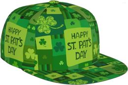 Ball Caps Green St. Patrick's Day Flat Bill Hat unisex snapback honkbal pet hiphop stijl vizier blanco verstelbaar