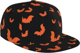 Tapas de pelota Bats de Halloween Capilla de béisbol Snapback Sombra Snapback para hombres Hip Hop Flat Bill Brim Dad Hats
