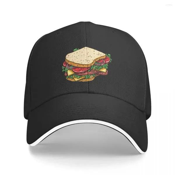 Casquettes de baseball Casquette de baseball Sandwich au jambon et au fromage Chapeau de soleil Chapeau de cosplay pour enfants Femme Homme