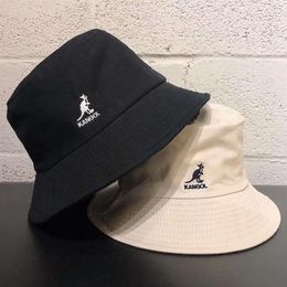 Ball Caps Hat Kangaroo Flat Top Fisherman's Basin Black White Men's and Women's Sunshade2788