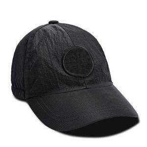 Kogelcaps hoed unisex hoogwaardige metalen gecoate stof waterdicht materiaal eiland casual cap verstelbare honkbaldop 210726200r