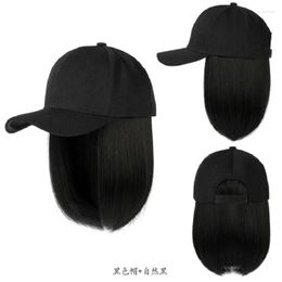Ball Caps Hat Wig Integrated dames Bobo Hair Fashion Trend Head Cover