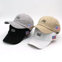 Ball Caps Chapeaux American Flag USA Letters Brodery Baseball Men and Women Femmes Outdoor Sports Sunshade