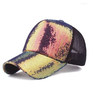 Gorras de béisbol Sombreros para hombres y mujeres Verano Lentejuelas frescas Red de béisbol Protección solar al aire libre Sombrero para el sol Gorra de alpinismo Marea