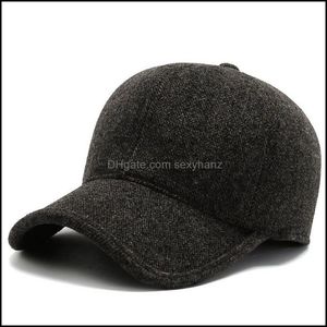 Gorras de béisbol Sombreros Sombreros, bufandas Guantes Accesorios de moda Algodón de invierno Costuras de béisbol Otoño para hombre y gorra Cálida Protección para los oídos a prueba de frío H