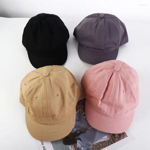 Ball Caps Chapeaux Hip Hop Cotton Snapback Corée Style Crééré Brim Baseball Femmes Hommes Couleur solide