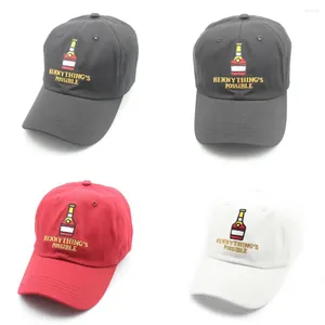 Gorras de bola Henny botella de vino bordado papá sombrero hombres mujeres gorra de béisbol ajustable hip-hop baile moda snapback sombreros deportivos