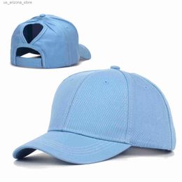 Ball Caps High Pony Pony Ball Cap Ball Womens Mesh Baseball Capuche Summer Page Coup de plage Couleur Couleur Boucle Girls Soleil avec trou d'extérieur Sports CAP Q240425