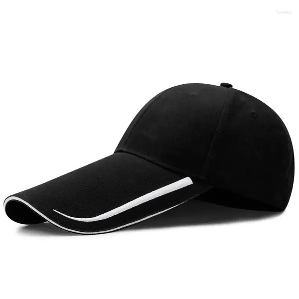 Gorras de bola de alta calidad 14 cm visera larga gorra de béisbol hombres mujeres algodón adulto tamaño grande 60-64 cm 55-59 cm