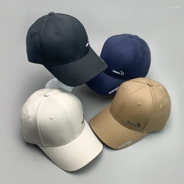 Gorras de bola Carta casual de alta calidad bordada Hombres Mujeres Sombreros de béisbol Algodón Moda Hardtop Transpirable Clásico Deporte Suave Sol