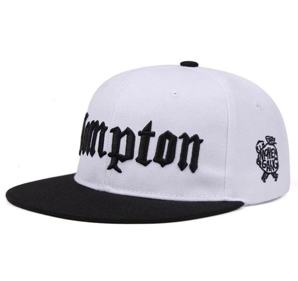 Casquettes de baseball Haute Qualité Compton Broderie Casquette De Baseball Hip Hop Snapback Plat Mode Sport Chapeau Pour Unisexe Réglable Papa Chapeaux5527648