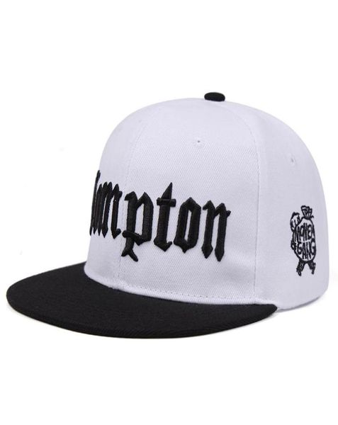 Casquettes de baseball Casquette de baseball de broderie Compton de haute qualité Hip Hop Snapback Chapeau de sport de mode plat pour unisexe réglable papa Hats8450831