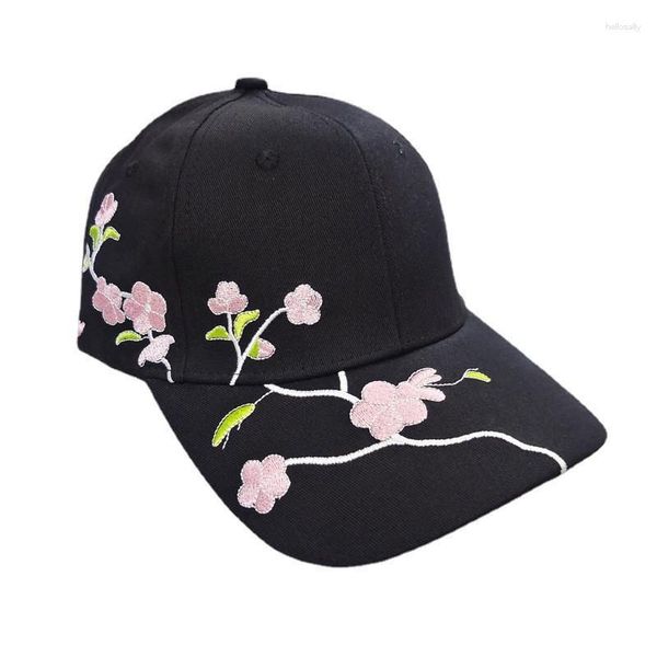 Capas de pelota Sombreros de béisbol de algodón de alta calidad para mujeres Flores de bordado de plumas Hip Hop Regalos snapback casuales