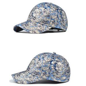 Ball Caps Hoge kwaliteit Hip Hop Baseball Cap Floral Embroidery Print Streetwear Trucker Caps For Women Men Multicolor Snapback Hat BonesJ230228