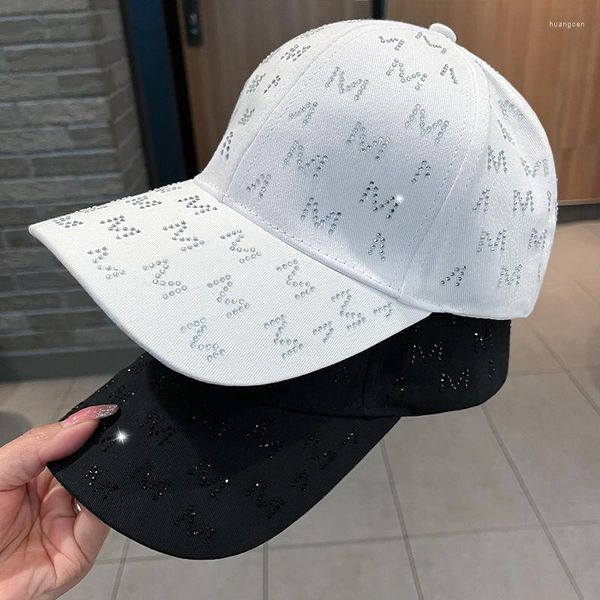 Casquettes de balle de haute qualité lettre brillant diamant Baseball réglable Snapback visière coton Hip Hop casquette os chapeaux Gorras