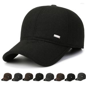 Capes à billes de haute qualité plus baseball en feutre en velours pour les femmes Hommes gardent un capuchon de snap-dos chaud chapeaux papa mature gorras hombre