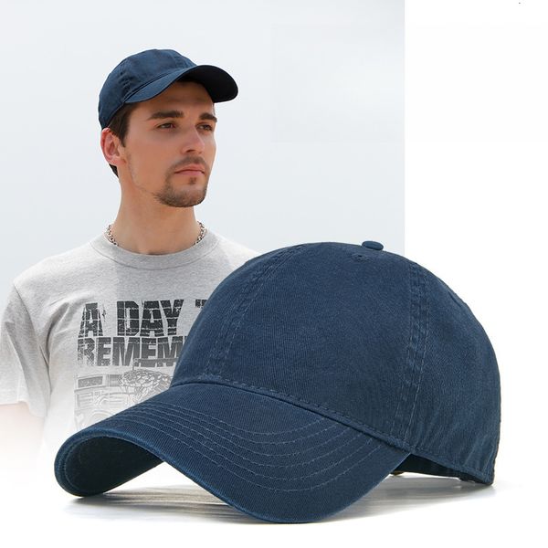 Gorras de pelota de alta calidad de algodón suave en blanco sombrero de golf damas color sólido gorra de sol hombres más tamaño béisbol 5560 cm 6065 cm 230825