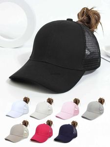 Gorras de bola Gorra de béisbol de alta calidad para mujer Gorra de mujer Sombrero de cola de caballo ajustable Gorra femenina de pony YQ240117