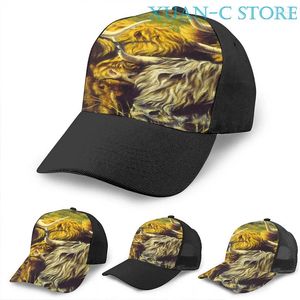 Gorras de bola Highland Gathering Basketball Cap Hombres Mujeres Moda Todo sobre impresión Negro Unisex Adulto Sombrero