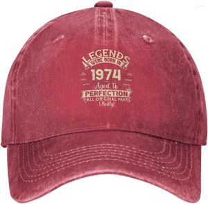 Ball Caps Randonnée Chapeaux pour femmes 49e cadeaux d'anniversaire CAP CAP MELLE BASEAL BASEAL VINTAGE 1974 À la mode