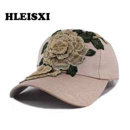 Ball Caps Hleisxi Femmes adultes de haute qualité Floral Baseball Été Ajustement Lady Rose Big Casc Casual Cap Hat Colorful Hats 230407