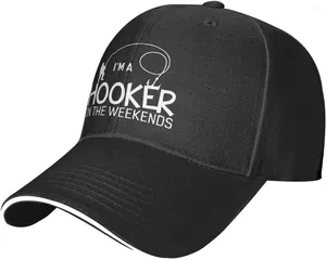 Casquettes de baseball Hooker-On-The-Week-end-Baseball-Cap Mens Vintage Snapback Hats Trucker Dad Hat Noir