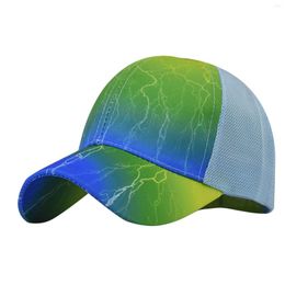 Ball Caps Hop Cap Outdoors Sunshade volwassen heup honkbal lichte tie-geverfde casual net cyclonen gekste hoed