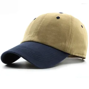 Ball Caps HT1186 Hoge Kwaliteit Katoenen Canvas Effen Baseball Cap Mannen Vrouwen Twee Tonen Snapback Bone Casquette Casual 6 Panelen Hoed