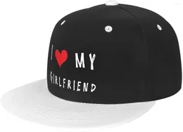 Casquettes de baseball I Love My Girlfriend Classic Snapback Hat Hip Hop Flat Bill Visor Cap