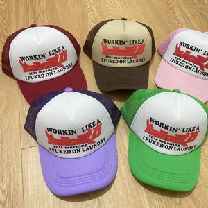 Gorras de bola IAN CONNOR SICKO TRUCKER HAT American Retro Truck Gorra de béisbol Atlanta Logo Trend Street Skateboard Curved Brim