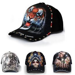 Casquettes de Baseball Illustration Art casquette de Baseball Rivet personnalité Hip-hop chapeau unisexe casquette de Baseball pour femme homme casquette Sport chapeau 231009