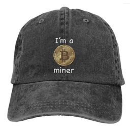 Ball Caps im a miner accessoires de baseball pic pic de crypto-monnaie mineurs du soleil chapeaux pour hommes femmes