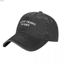 Ball Caps en chiens années im gay citations drôles cowboy chapeau thé de thé de luxe marque de randonnée plage pour femmes 2024 mensl240413