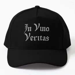 Casquettes de baseball In Vino Veritas - Wine There Is Truth Latin Grey Design Casquette de baseball Chapeaux de fête pour hommes et femmes
