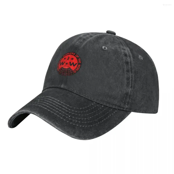 Gorras de bola Trabajadores industriales del mundo (IWW) Logo Sombrero de vaquero Streetwear Visera Vintage Mujer Playa Outlet Hombres