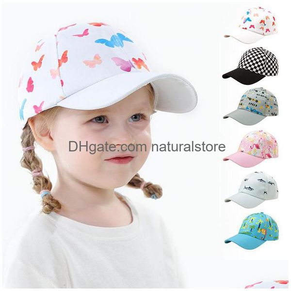 Casquettes de baseball Ins Casual Cartoon Imprimer Casquette de baseball réglable pour enfants Quatre saisons Chapeau de bébé Drop Livraison Accessoires de mode Chapeaux Scar Dhfdu