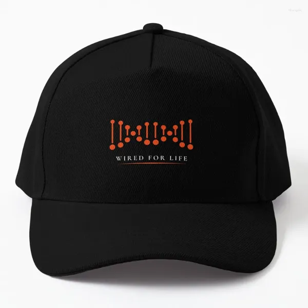 Ball Caps Inspirational Wired for Life - Science ADN Strand Typographie Baseball Cap Rugby Hat Women Men's