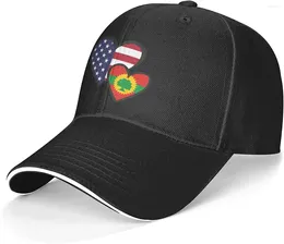 Gorras De Bola Corazones Entrelazados Bandera Frontal De Liberación Oromo Americana Sombrero De Papá Unisex Gorra De Béisbol De Moda De Camionero Ajustable