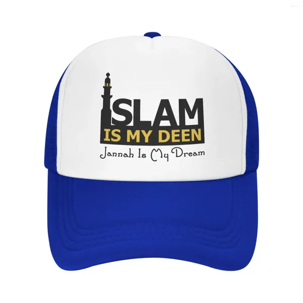 Casquettes de baseball L'Islam est mon Deen Jannah Dream Casquette de baseball pour hommes femmes maille réglable chapeaux décontractés centre musulman mince