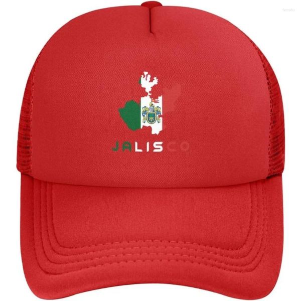 Gorras De Pelota Jalisco Bandera Del Estado De México Unisex Adulto Gorra De Béisbol De Malla Clásica El Snapback Sombrero Rejilla Negro