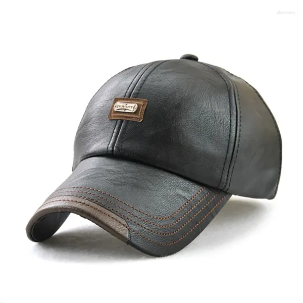 Ball Caps Jamont Men Versatile Men Cuir Baseball Cap