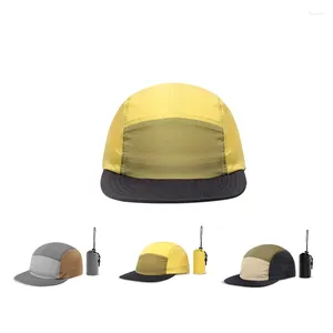 Ball Caps japonais peut être stocké du chapeau de baseball en plein air pliable à cinq panneaux hommes et femmes couleurs contrastées à bord à plat capuchon à séchage rapide
