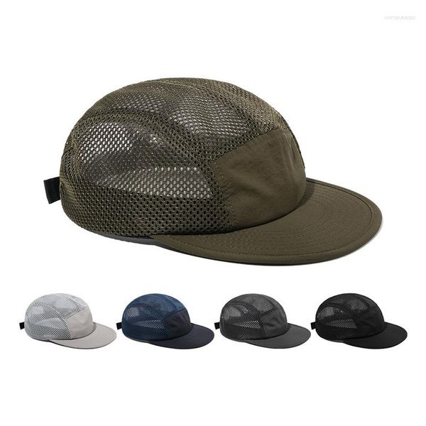 Caps à balle Mesh à séchage rapide japonais pour hommes outils respirants extérieurs de cinq pages Cap de baseball Summer Sunshade Camping Hats