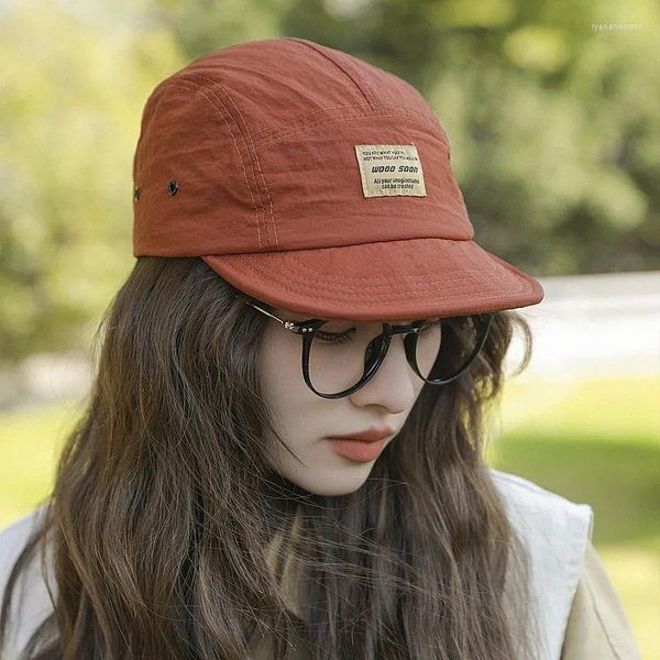 Gorras de bola Sombreros de camping retro japonés para hombres y mujeres Sombra de verano Harajuku Estilo de herramientas Estilo de ala corta Soft Top Hip-Hop Béisbol