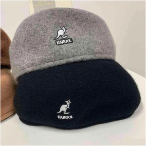 Casquettes de balle Japonaise Petite circonférence de la tête Kangol Kangourou Béret de laine anti-usure Femme Automne et hiver Angleterre Rétro Wild Forward H Otm8H