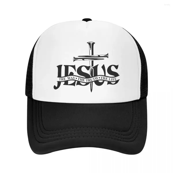 Casquettes de baseball Jésus le chemin de la vérité vie casquette de baseball respirant Religion foi chrétienne chapeau de camionneur Performance Snapback chapeaux